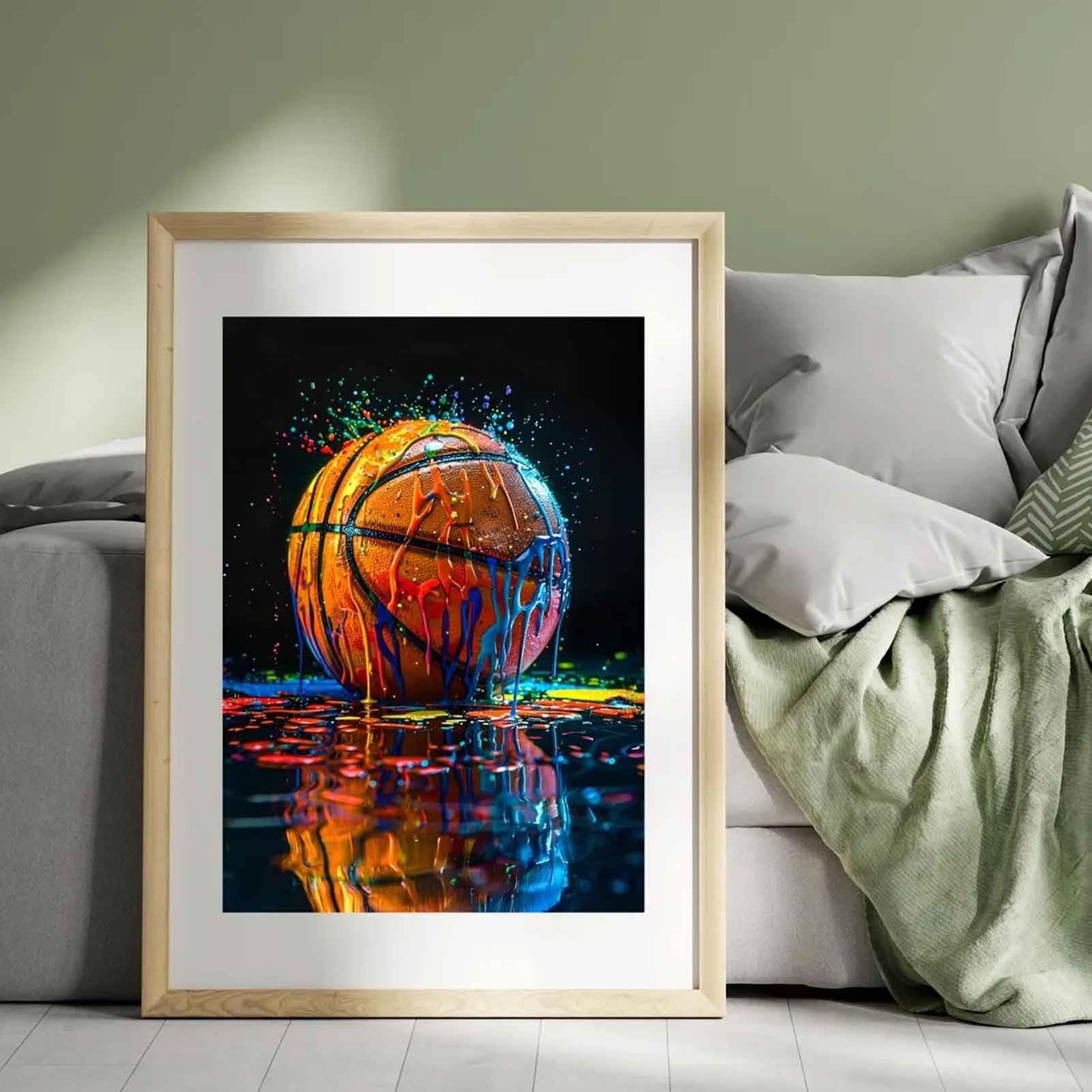 3Pcs Graffiti Sports Canvas Wall Art Boys Room Rustic Football Baseball Rugby Wall Decor Picture American Football Painting Posters Prints for Nursery Playroom Living Bedroom Decoration No Frames