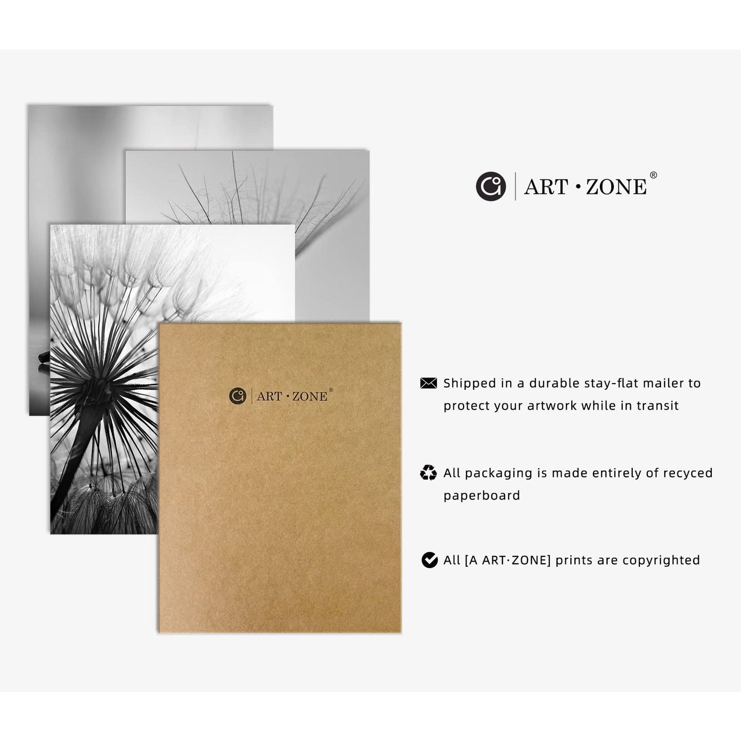 Black and White Wall Art Prints Posters Minimalist Decor, 8x10 Canvas Prints Unframed Set of 3, Plant Posters Aesthetic for Living Room