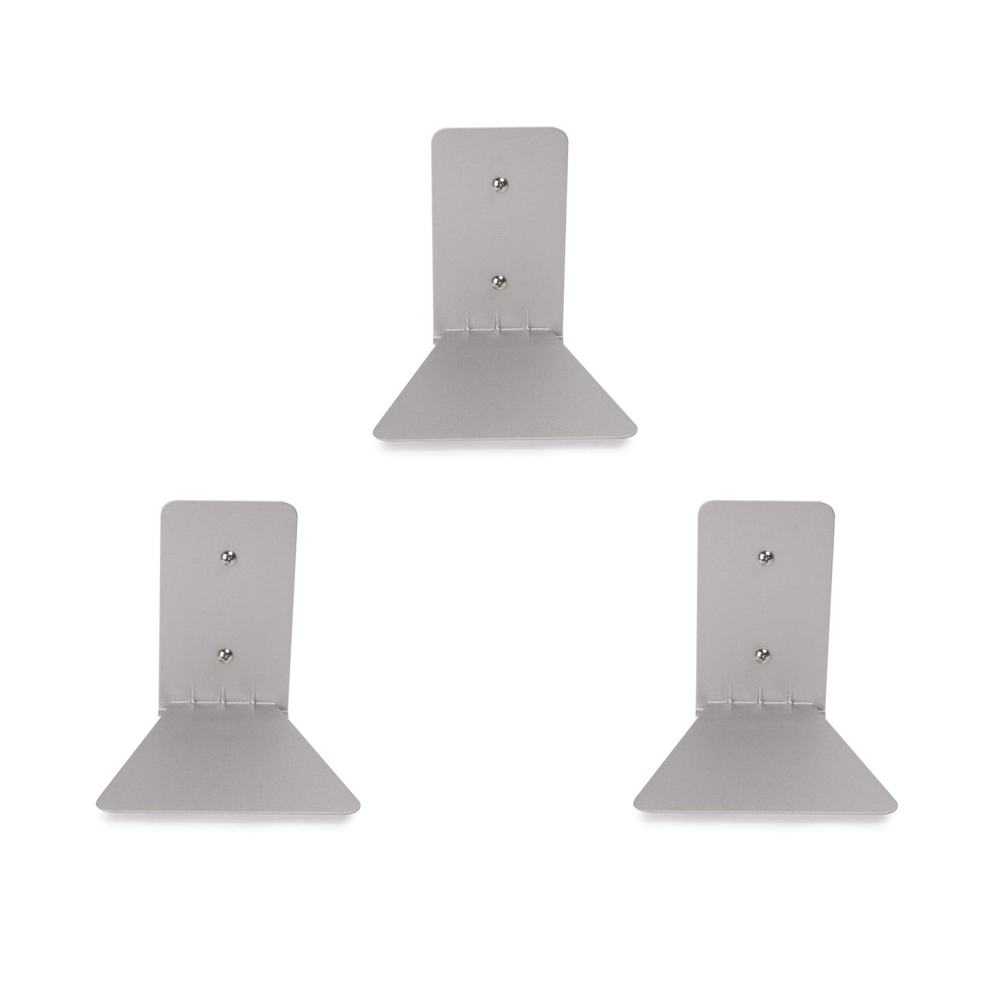 Umbra Conceal, Sturdy Metal Floating Bookshelf for Wall, Silver, Small, Set of 3