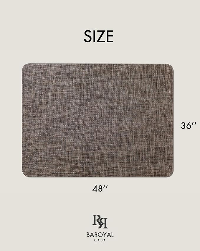 Baroyal Office Chair Mat for Hardwood Floor Under Desk Computer Rolling Chair Mat for Wood/Tile Floor Non-Slip Heavy Duty Desk Rug PVC Plastic Hard Floor Protector 36" x 48" (Dark Walnut)