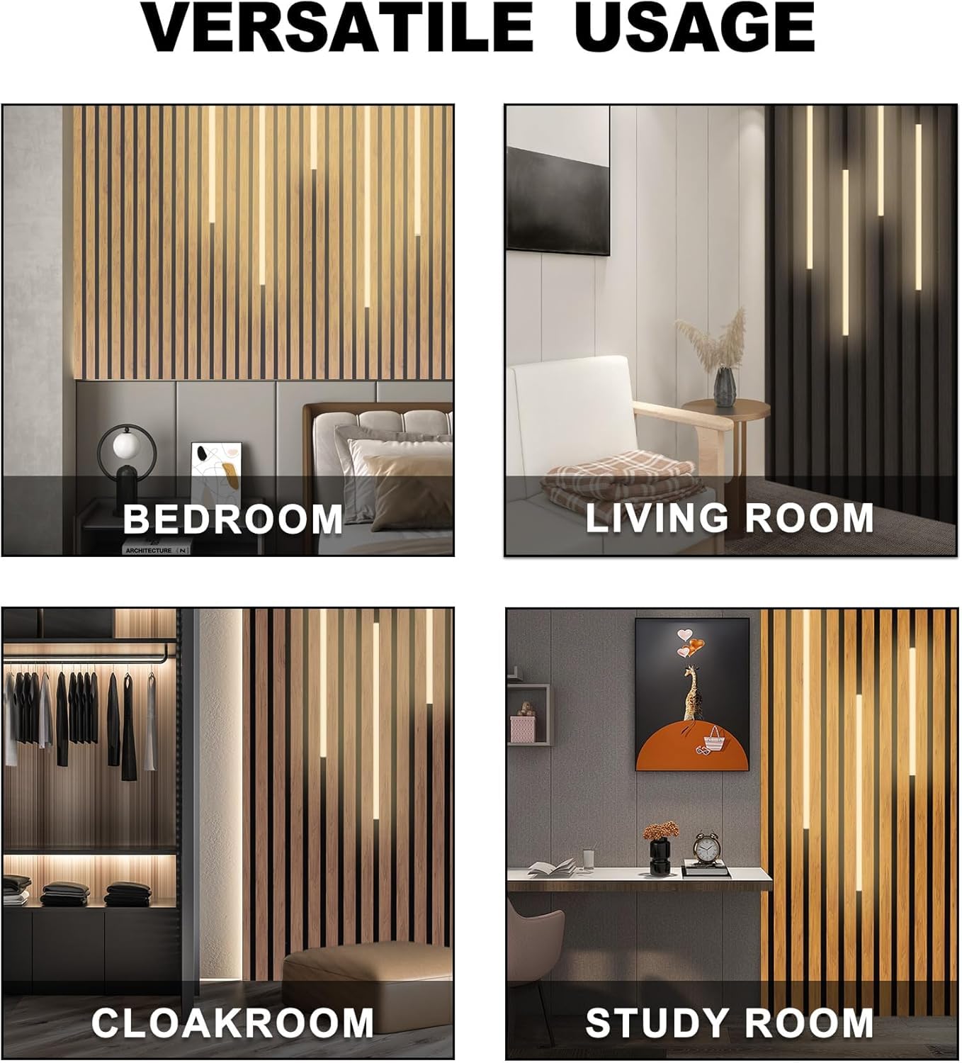 6-Lights LED Recessed Lighting Wall Panel Lights,Self-Adhesive Wood Slat Wall Panel Strip Light,4000K Touchable Switch Dimmable LED Aluminum Channel lamp,Under Cabinet Light(39in+31.5in+23.6in)