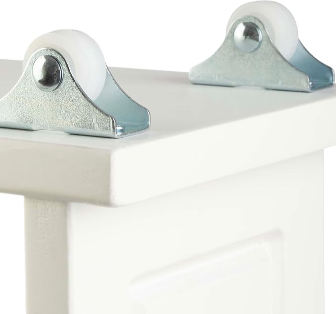 Lavish Home 3-Tier Slim Rolling Storage Cart - 25” x 5.7” Narrow Rolling Cart with Handle and Wheels for Bathroom, Laundry Room, and Kitchen Organization - Pull-Out Home Organizers (White)