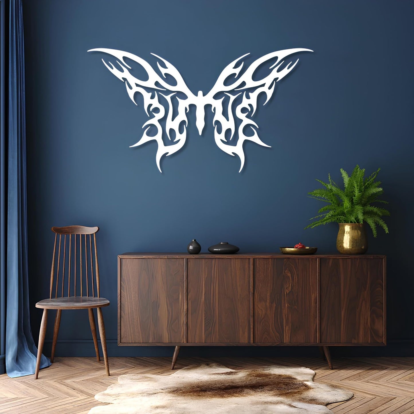 Metal Butterfly Wall Art, Butterfly Metal Wall Decor, Metal Butterfly Wall Decor, Butterfly Wall Art, Butterfly Wall Decor, Flowers Wall Art Decor, Metal Wall Art, Home Decor (Gold, 30"x16" | 76x42cm)