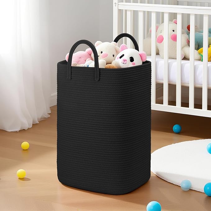 Artfeel Laundry Basket,Woven Cotton Rope Laundry Hamper,60L Versatile Storage for Dirty Clothes,Baby Toys,and Blankets in Bathroom, Nursery,and Living Room