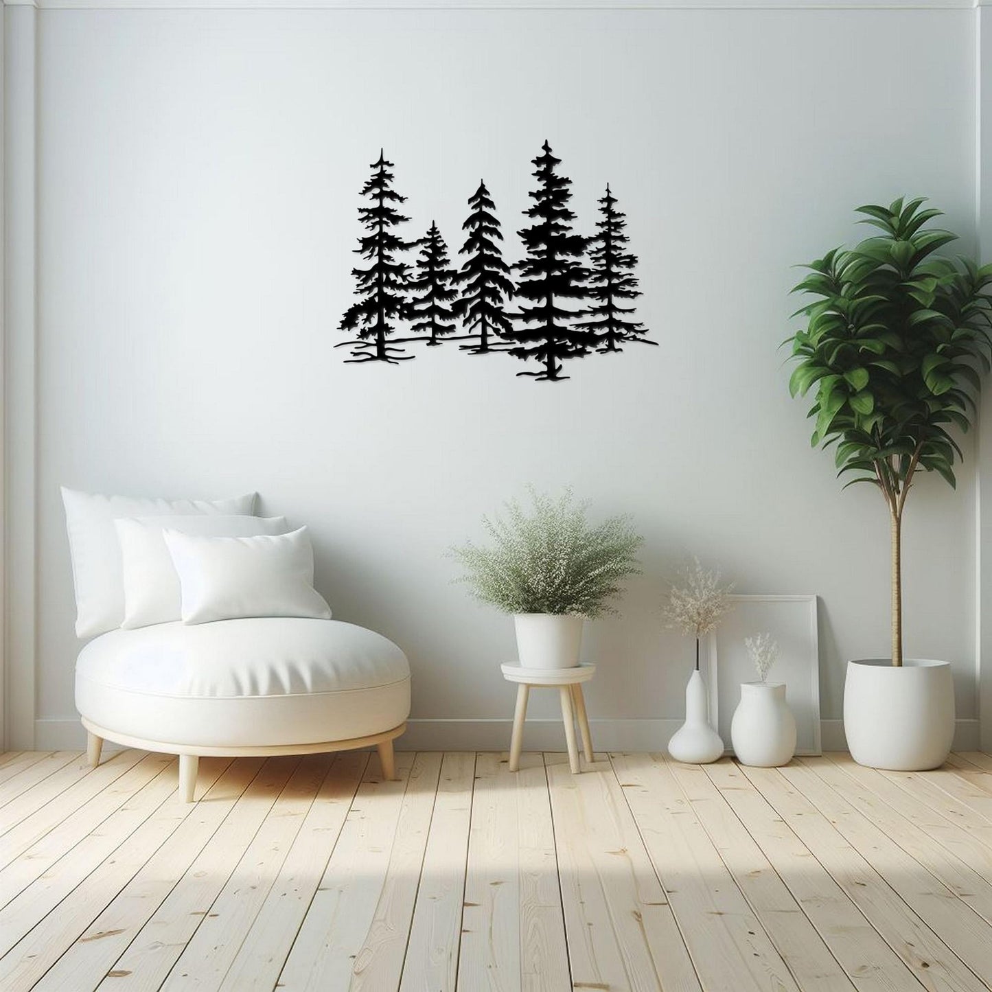 Xedatric Metal Pine Tree Wall Art – Metal Tree Decor for Kitchen & Cabin, Exquisite Forest Design Home Décor, Durable and Rust-Proof(23.3 * 16.1inch)