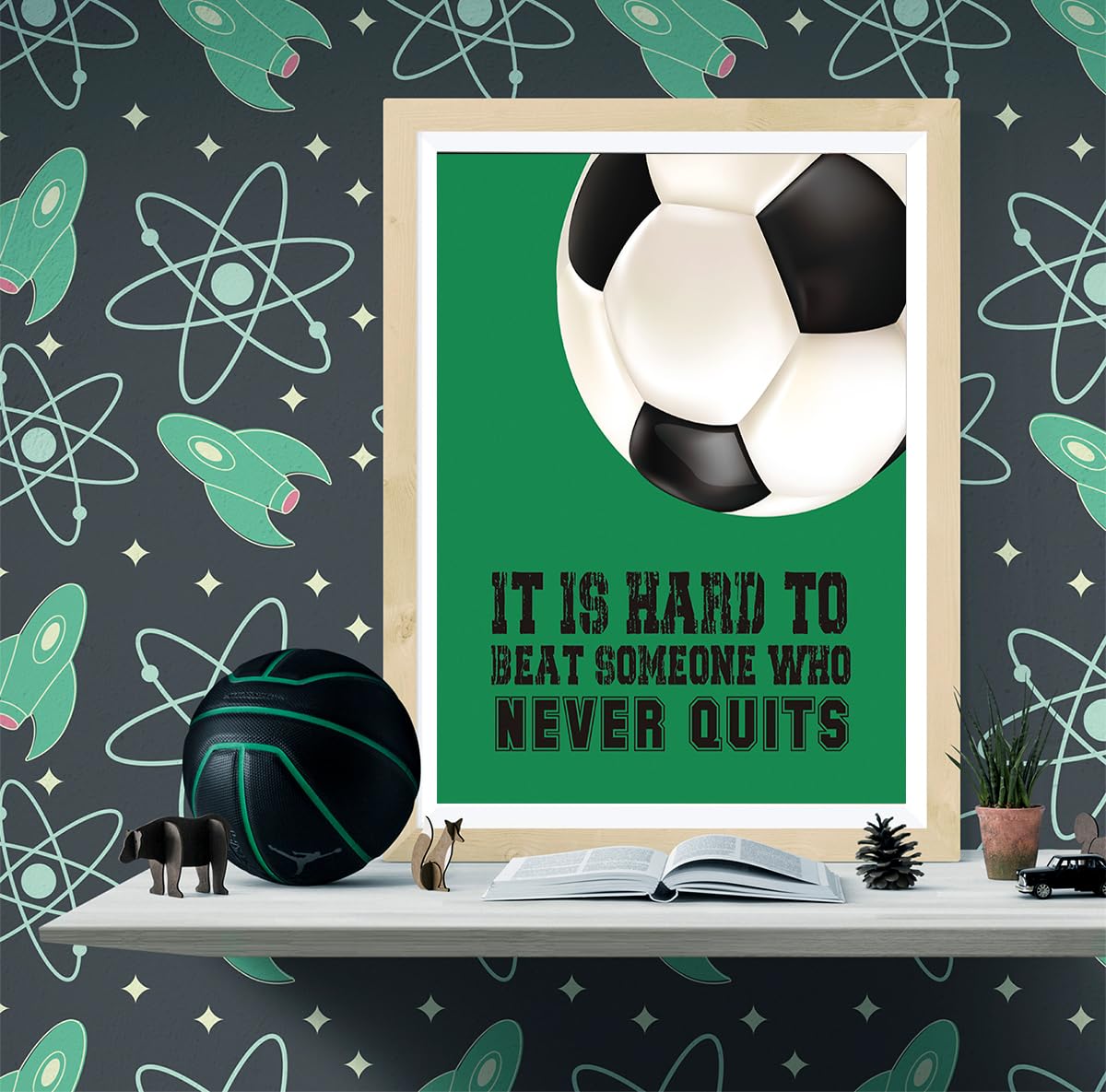MTL HOE Inspirational Wall Art Posters Decor Print Of Boys Room Motivational Art Of Sports Positive Quotes Basketball Football Baseball Soccer Wall Decor For Boys Bedroom Playroom Classroom