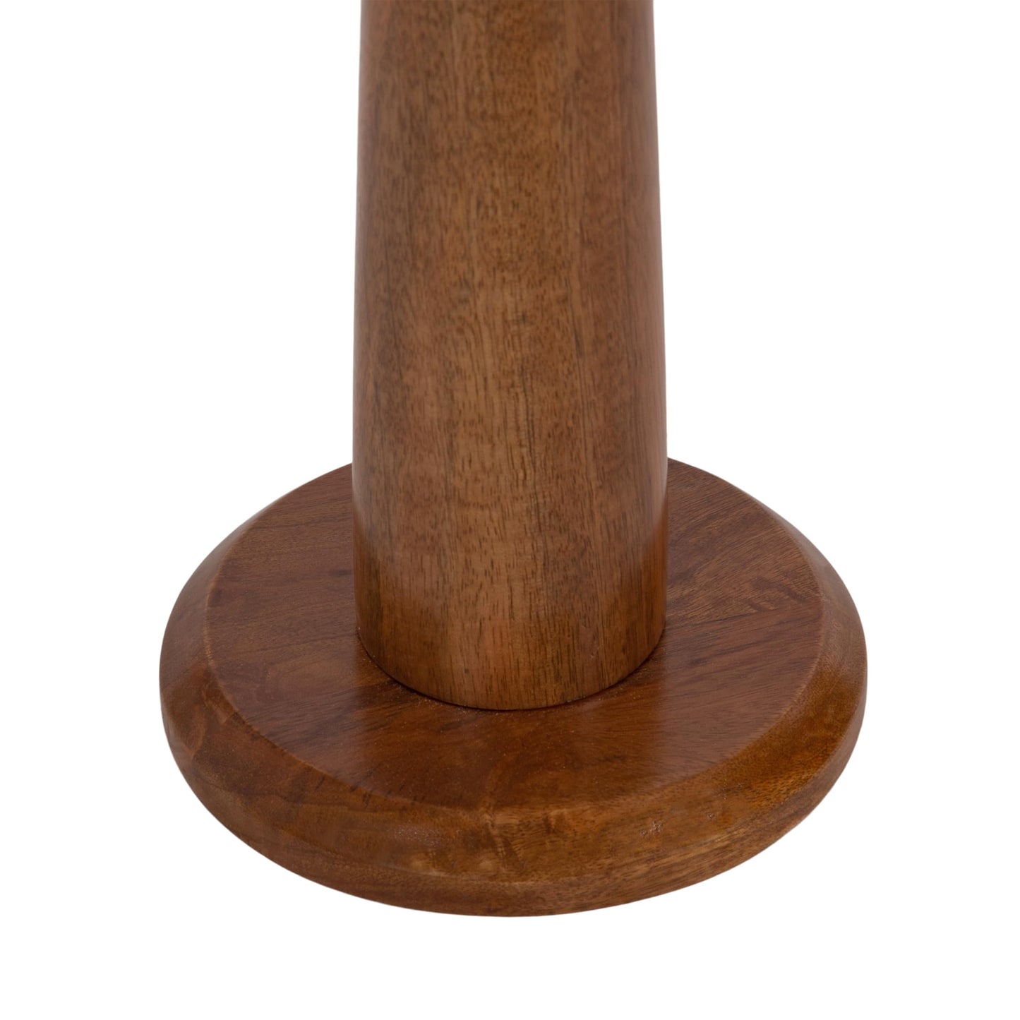 Kate and Laurel Jakob Modern Wooden Round Side Table; 12 x 24; Walnut Brown; Circle Pedestal Table for Use as Bedroom Nightstand; Indoor Plant Stand; or Decorative Living Room Table