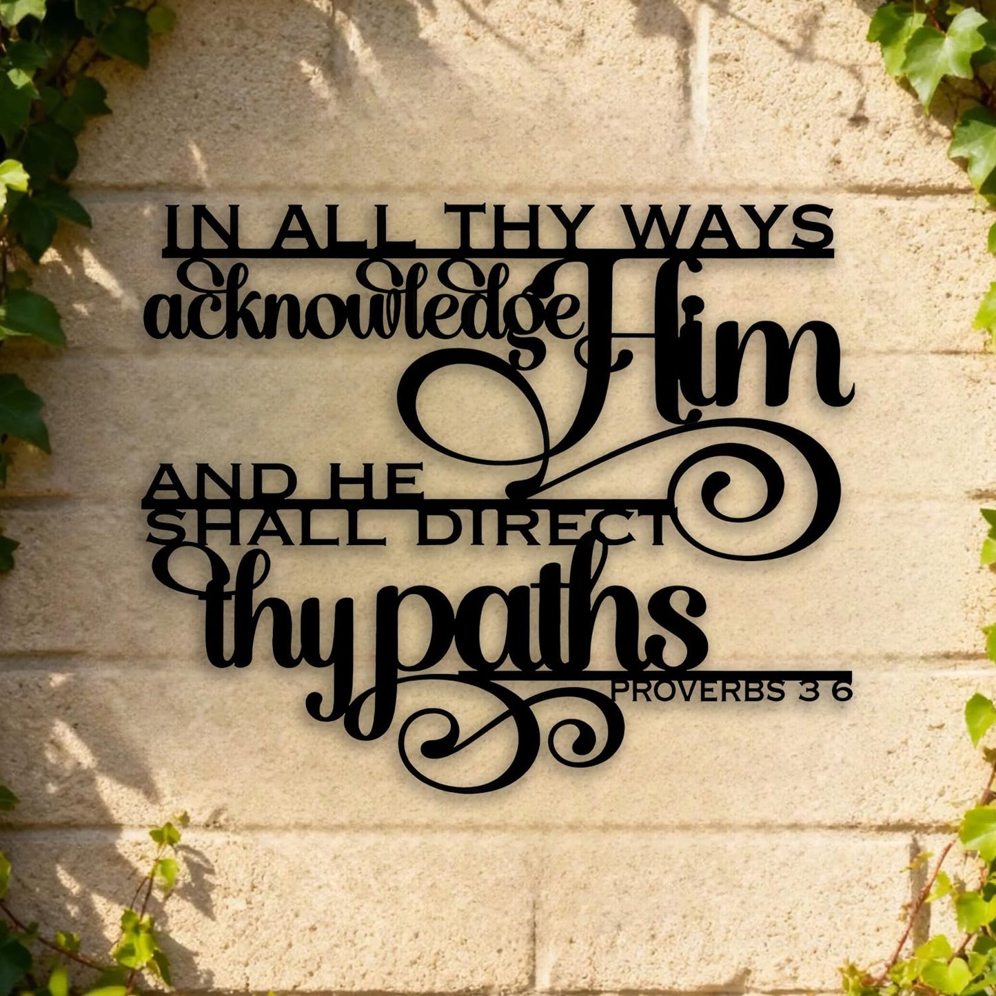 OPTYBVFD Proverbs 6 3 Metal Wall Decor - Christian Room Decor Scripture Wall Art Inspirational Home Decor for Living Room, Bedroom, Dining Room, Bathroom, Office (Black)