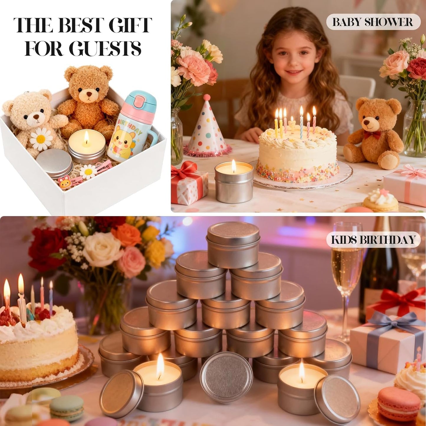 Veiuwa 50 Pcs 2 Oz Mini Eucalyptus Scented Soy Candle Set,Wedding Favors for Guests Bulk 50,The Quantity of Multiple Sets Meets Your Needs for Wedding and Party Gifts and Party Favors.