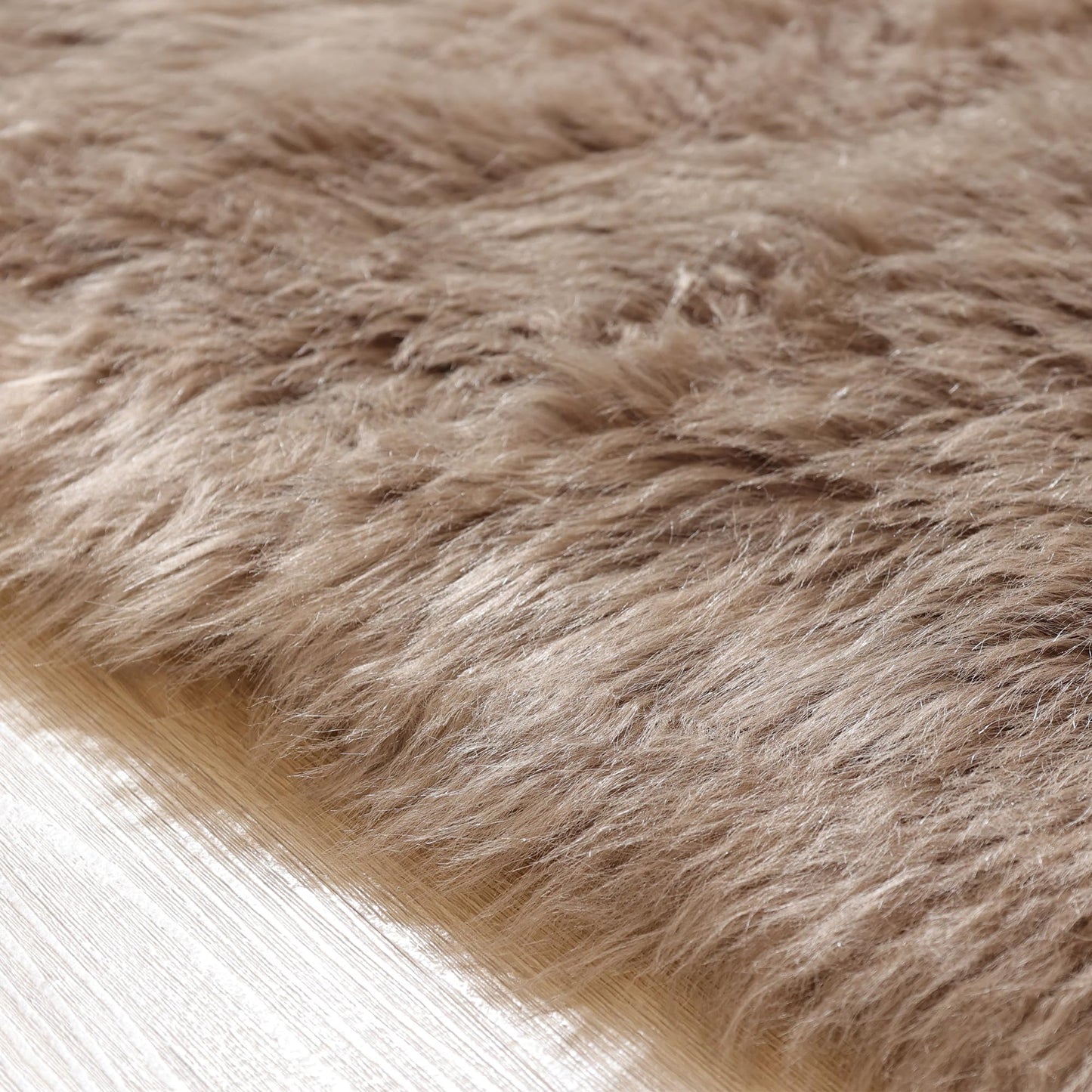ORINOVA Beige Area Rugs for Living Room Bedroom Nursery 9X12 Washable Faux Sheepskin Fluffy Fur Rug Kids Room Decor Soft Cozy Home Décor