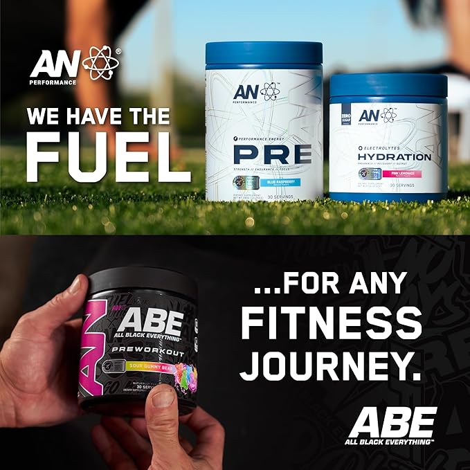 All Black Everything Pre Workout Powder | 30 Servings | Sour Gummy Bear | 350mg Caffeine | Nootropic Pre-Workout Blend | Beta Alanine + Citrulline | Energy Supplement for Men and Women