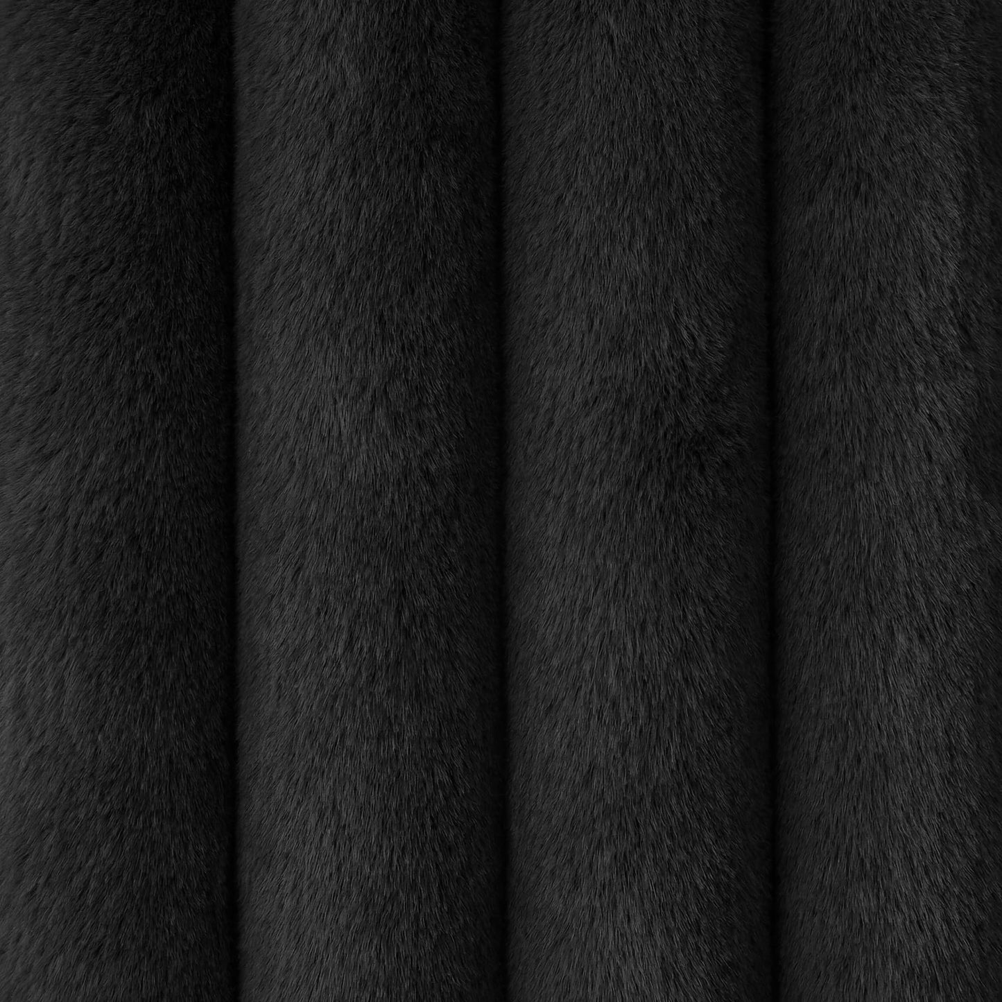 Keyluv Queen Bed Frame with 54” Tall Faux-Fur Wingback Headboard, Upholstered Platform Bed with LED Light, Mattress Foundation with Solid Wooden Slats Support, No Box Spring Needed, Noise-Free, Black