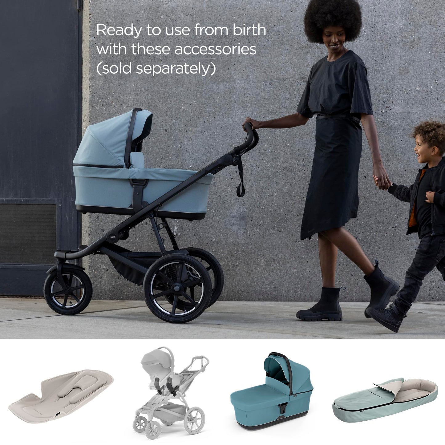 Thule Urban Glide 3 Single Child All-Terrain Stroller, Lightweight, Air-Filled Tires & Suspension, Integrated Hand Brake