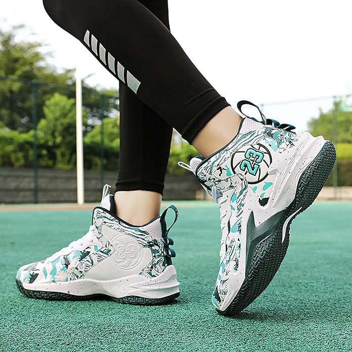 Boys Basketball Shoes Breathable Indoor Athletic Shoes Youth Outdoor Fashion Sneakers Comfortable Basketball Shoes for Girls