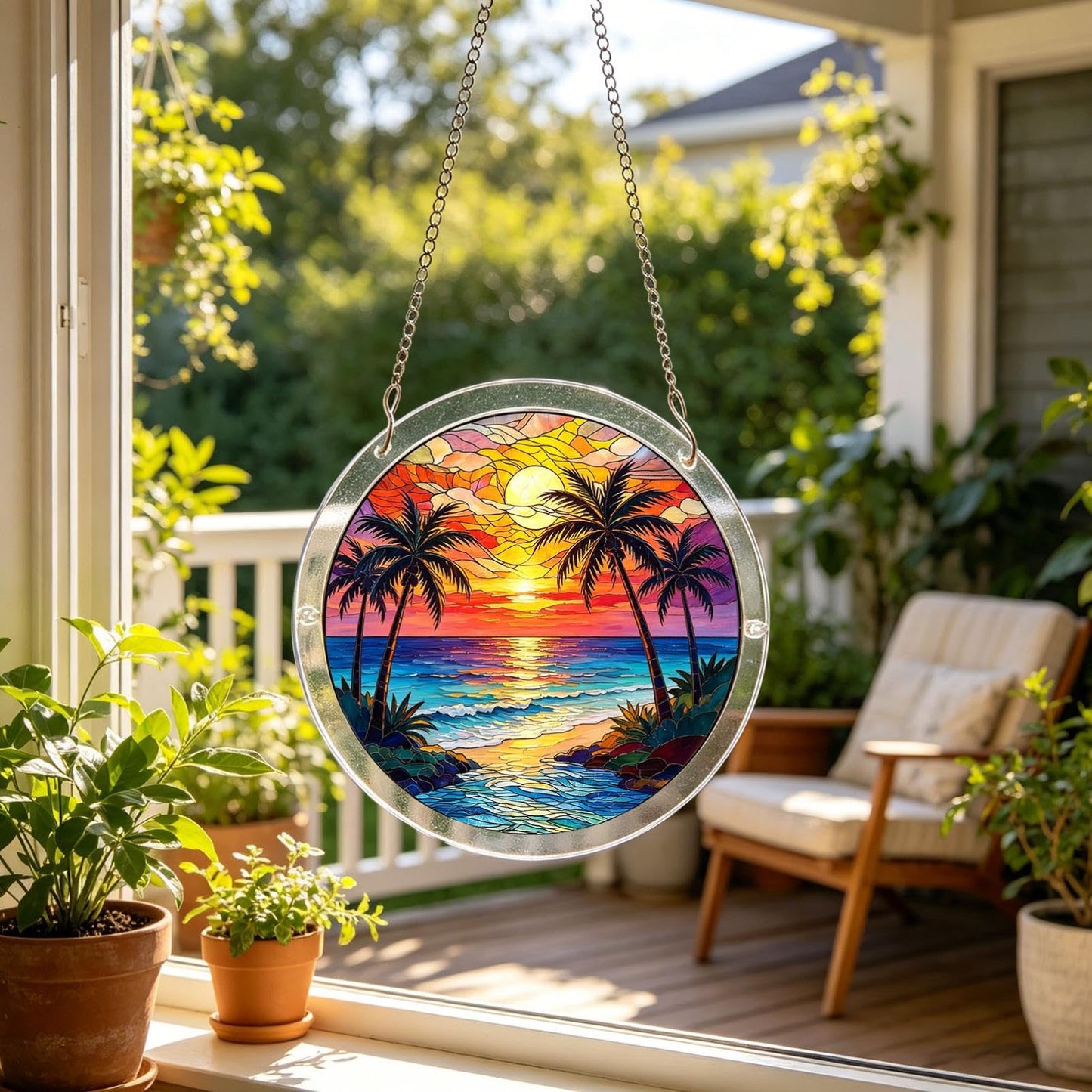 Sun Acrylic Catcher Puzzle Kit, Unique Branches of Love Sun Acrylic Catcher Puzzle Kit for Doors, Garden, and Window Hanging, DIY Puzzle Kits for Adults (Blue2)