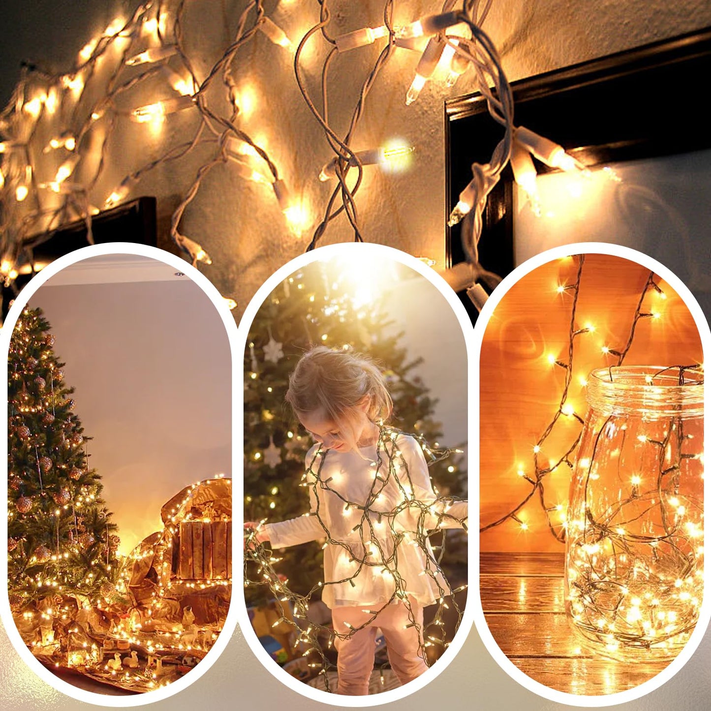 75 LED Soft Twinkle Lights, Slow Twinkling Christmas Lights, 37 of 75 Lights Twinkle, Waterproof Gentle String Lights, UL Certified 28 Ft Connectable Indoor Outdoor Decoration (Warm White)