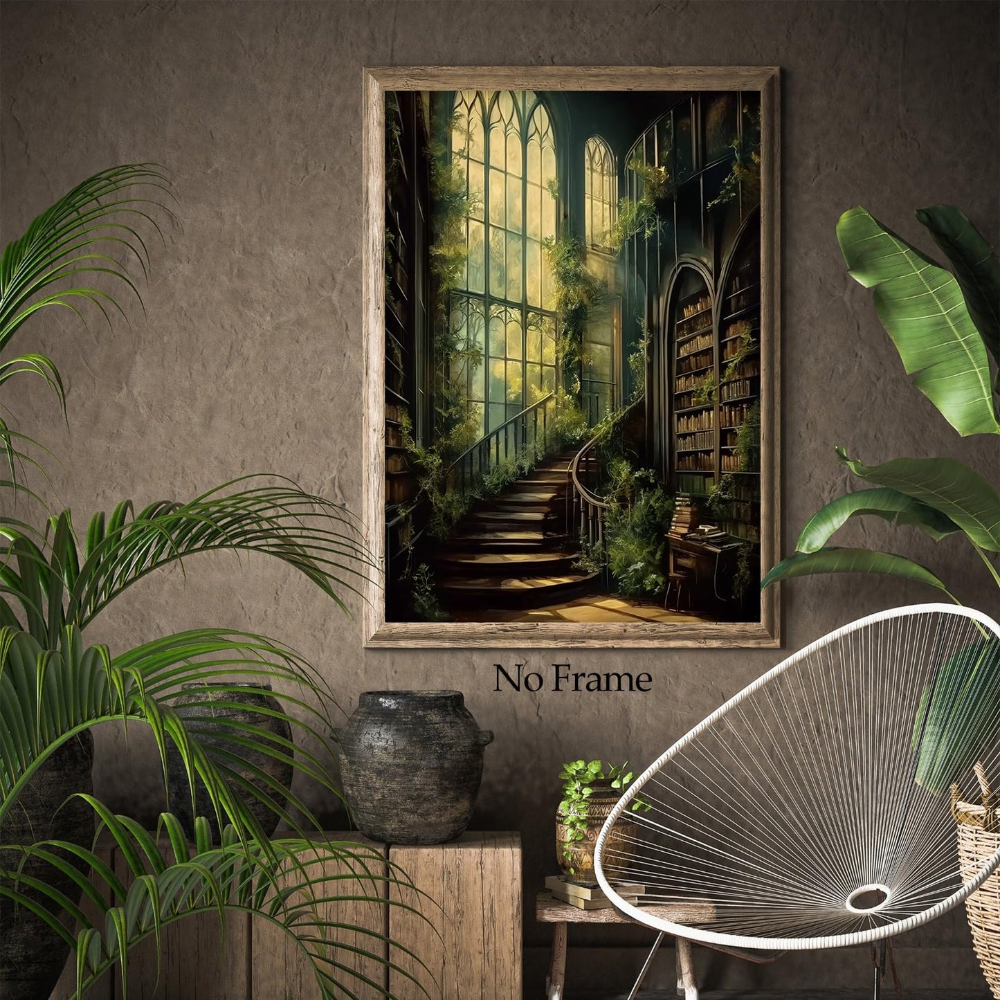 Dark Academia Paintings Gothic Canvas Wall Art Vintage Victorian Art Prints Medieval Castle Wall Art Vintage Library Posters Library Pictures Vintage Gothic Art Prints Dark Library Wall Art 16x24 No