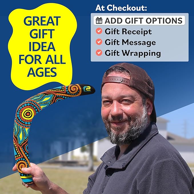 Refresh Sports Beach Boomerang Toy for All Ages - Outside Beach Games Adults & Toys for Kids - Fun Outdoor Backyard Toys for Boys - Soft Boomerangs Pool Game & Birthday Gift Ideas for Boys & Girls