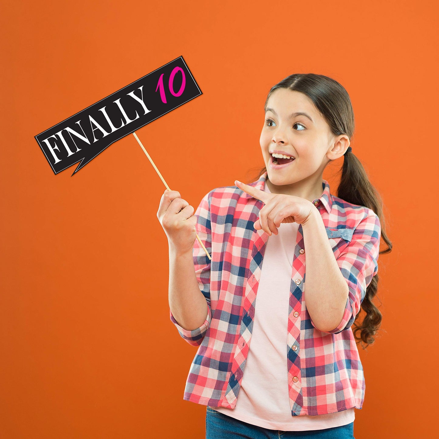 10th Birthday Photo Booth Props - 40 Pieces - Funny Birthday Party Supplies for Him or Her - Photo Booth Decorations, Favors and Gifts