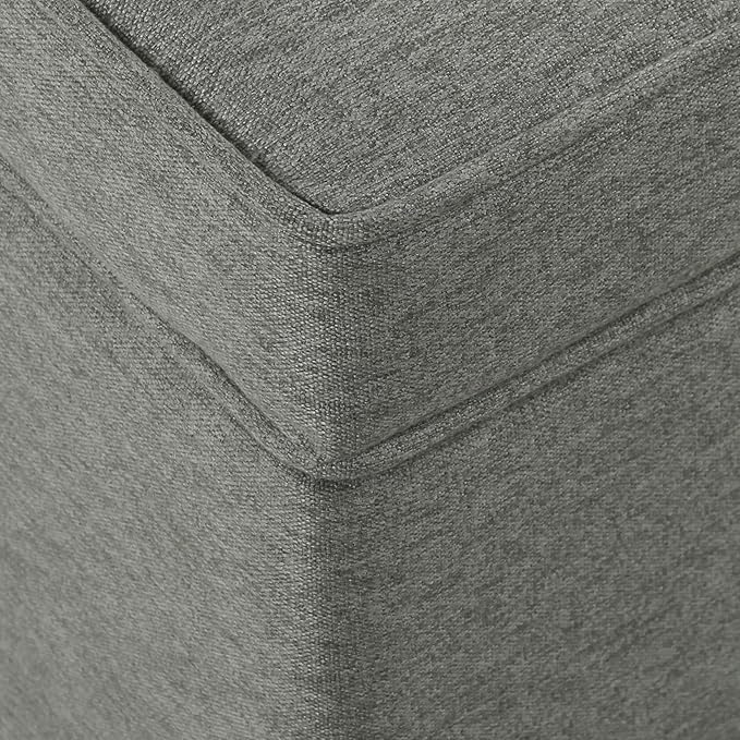 Spatial Order Home Decor | Dinah Collection Modern Storage Ottoman | Ottoman with Storage for Living Room & Bedroom (Cool Light Gray)
