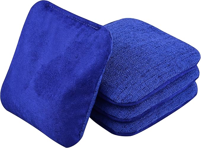 Professional Dual Sided Cornhole Bags- 16 oz 6x6 w/Premium Resin Fill - Official Tournament Slide/Stick Pro Bean Bags - Regulation/Approved