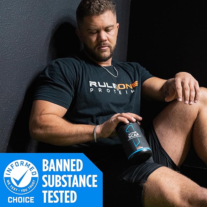 Rule 1 Active BCAA - Performance, Hydration, and Recovery Support with 5g BCAAs + Electrolytes, L-Glutamine, and Citrulline (30 Servings, Watermelon)