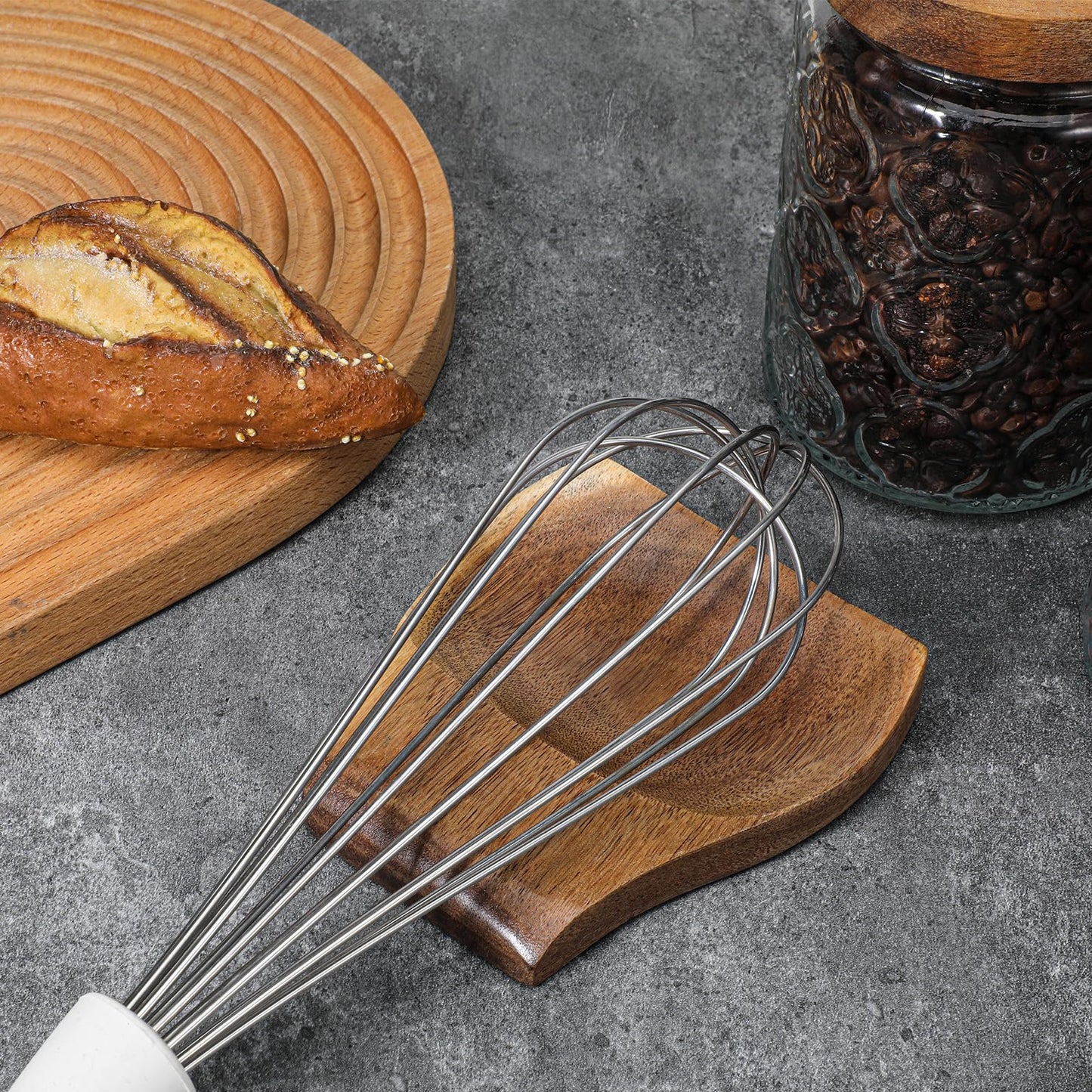 Acacia Wooden Spoon Rest Holder, Wooden Spoon Rest for Stove Top Heat-Resistant Spoons Rests Smooth Spoons Holder for Kitchen Counter Spatula, Ladles, Forks, Tongs Rests