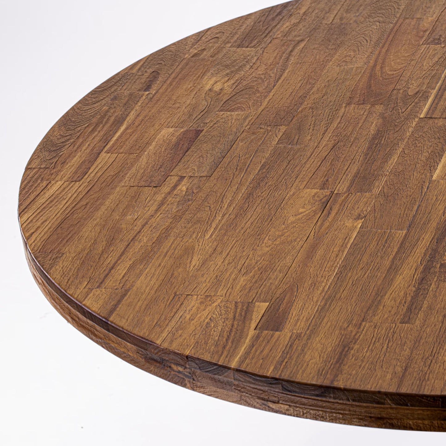 Luxe by East West Furniture FE7-0N-TP Modern Dining Table with Acacia Wood Round Tabletop and Elegant Pedestal Base - Antique Walnut Finish