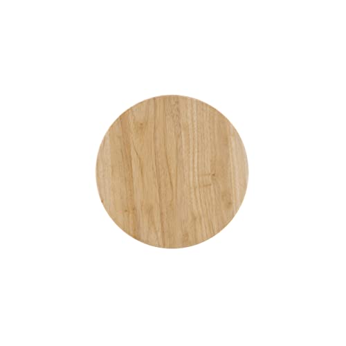 Linon Natural Barstool with Round Seat, 24-Inch