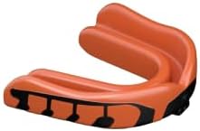Velocity Champion Junior Mouthguard, 1 Pack, Black & Orange - for Ages 5 to 10 - Ideal for Lacrosse, Football, Hockey, Basketball, Soccer, Boxing, Martial Arts, Field Hockey, and More