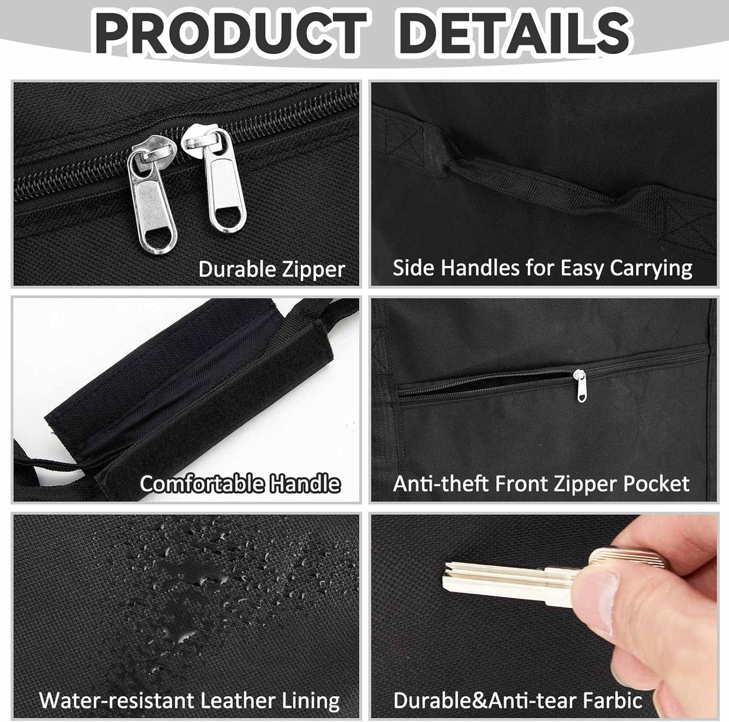 Extra Large 52" Duffle Bag 190L Heavy Duty Storage Bag, Waterproof 600D Oxford Travel Gear Bag with Zipper Pocket & Handles, Camping Tent Storage, Moving Bag, Sports Equipment Bag