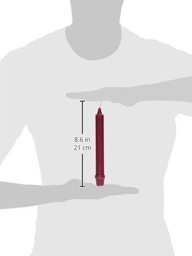 Colonial Candle Classic Tapers, 8-Inch, Mulberry - Pack of 12