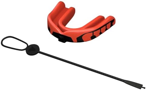 Velocity Champion Junior Mouthguard, 1 Pack, Black & Orange - for Ages 5 to 10 - Ideal for Lacrosse, Football, Hockey, Basketball, Soccer, Boxing, Martial Arts, Field Hockey, and More