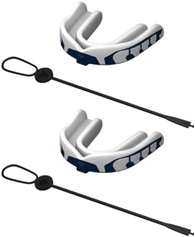 Velocity Champion Youth Mouthguard, 2 Pack, Royal & White - for Ages 11 to 18 - Ideal for Lacrosse, Football, Hockey, Basketball, Soccer, Boxing, Martial Arts, Field Hockey, and More