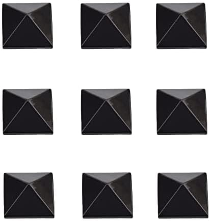 RaceWax Full Set of Nine Metal Pyramid Studs Stomp Pad 9 Black - (PC-2990)