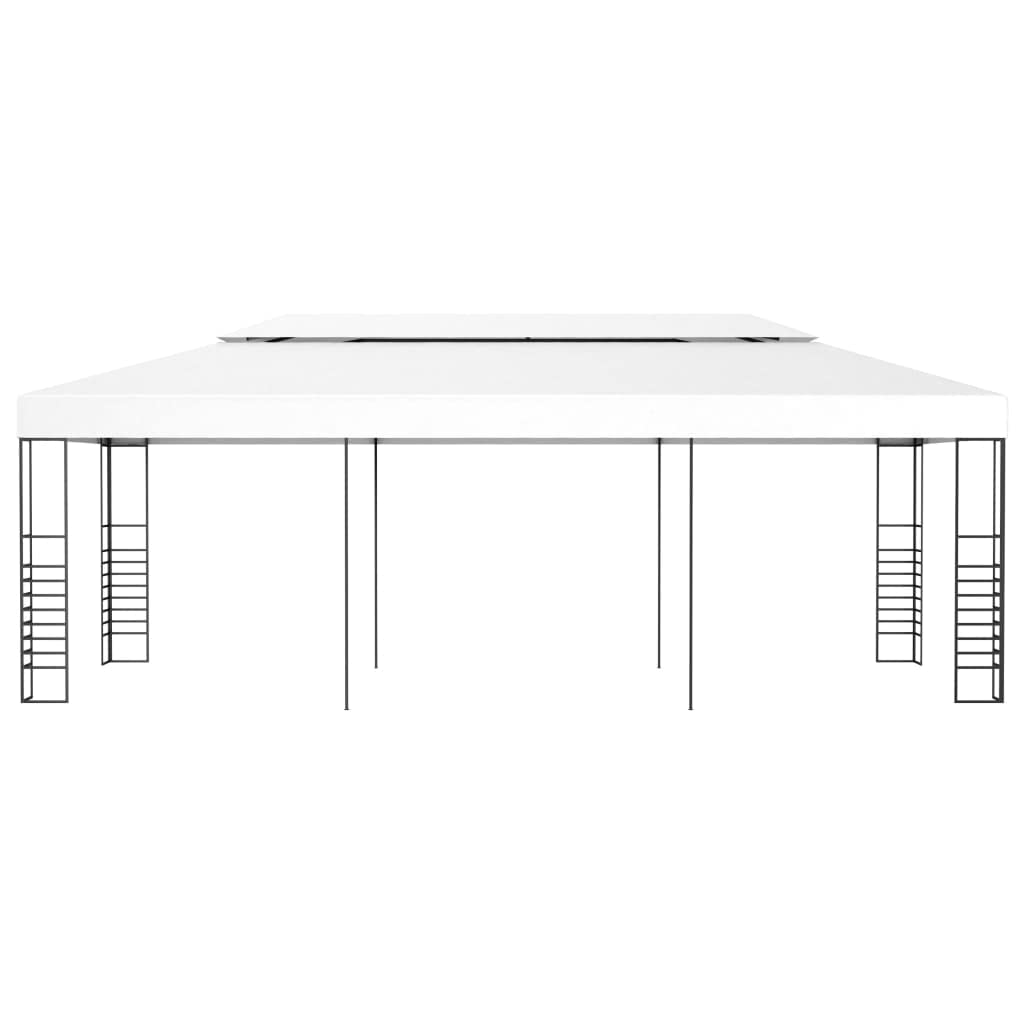 Outdoor Gazebo Canopy, White Steel Frame, 6x3 ft Rectangular, UV Protected, Water Resistant, for Patio, Beach Cabana, Backyard Events Outdoor Structures