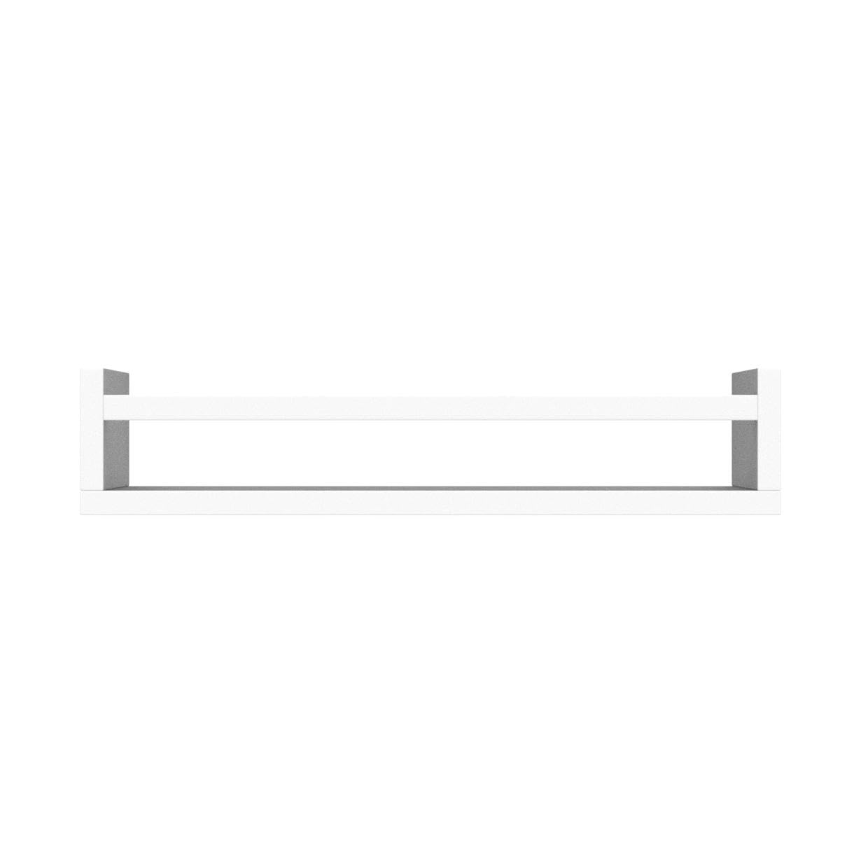 Onlysky Set of 4 Wall-Mounted Kid's Bookshelf - White Floating Nursery Book Shelves - Durable Wood Construction - Ideal for Nursery Decor, Kids Room, Toy Storage
