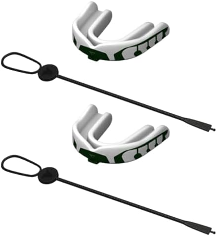 Velocity Champion Junior Mouthguard, 2 Pack, Green & White - for Ages 5 to 10 - Ideal for Lacrosse, Football, Hockey, Basketball, Soccer, Boxing, Martial Arts, Field Hockey, and More