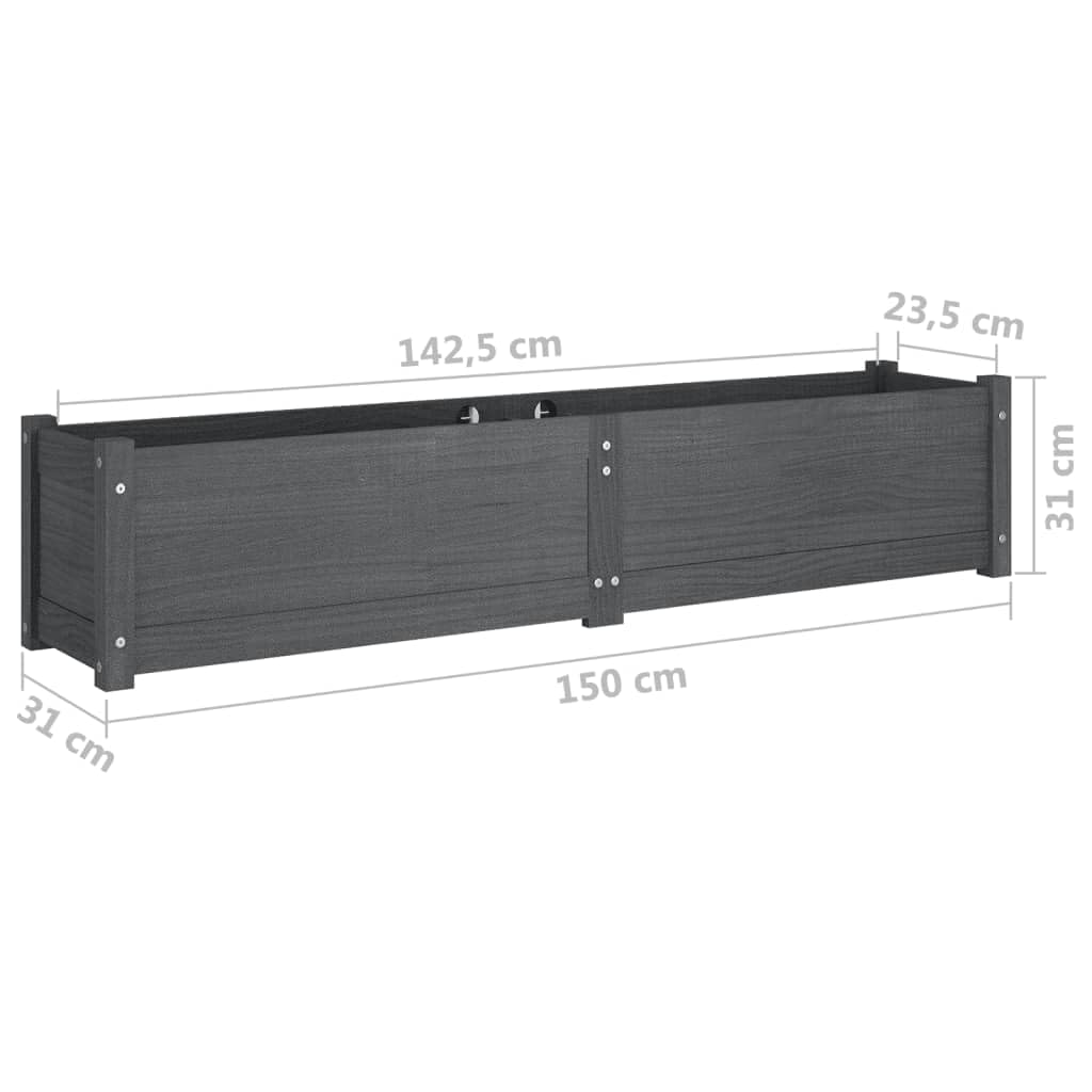 Mhdvray Raised Garden Bed Set 2 Pack Large 59.1 x 59.1 x 12.2 in Outdoor Wooden Planter Box, Solid Pine Wood Elevated Garden Beds for Patio, Balcony, Yard and Deck