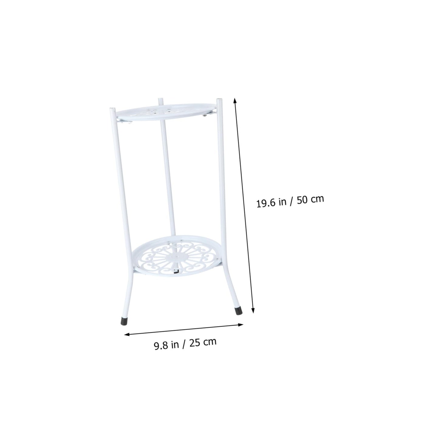 jojofuny Metal Flower Stand Double Plant Holder Indoor Outdoor Flowerpot Stand for Home Garden Patio Balcony Decor
