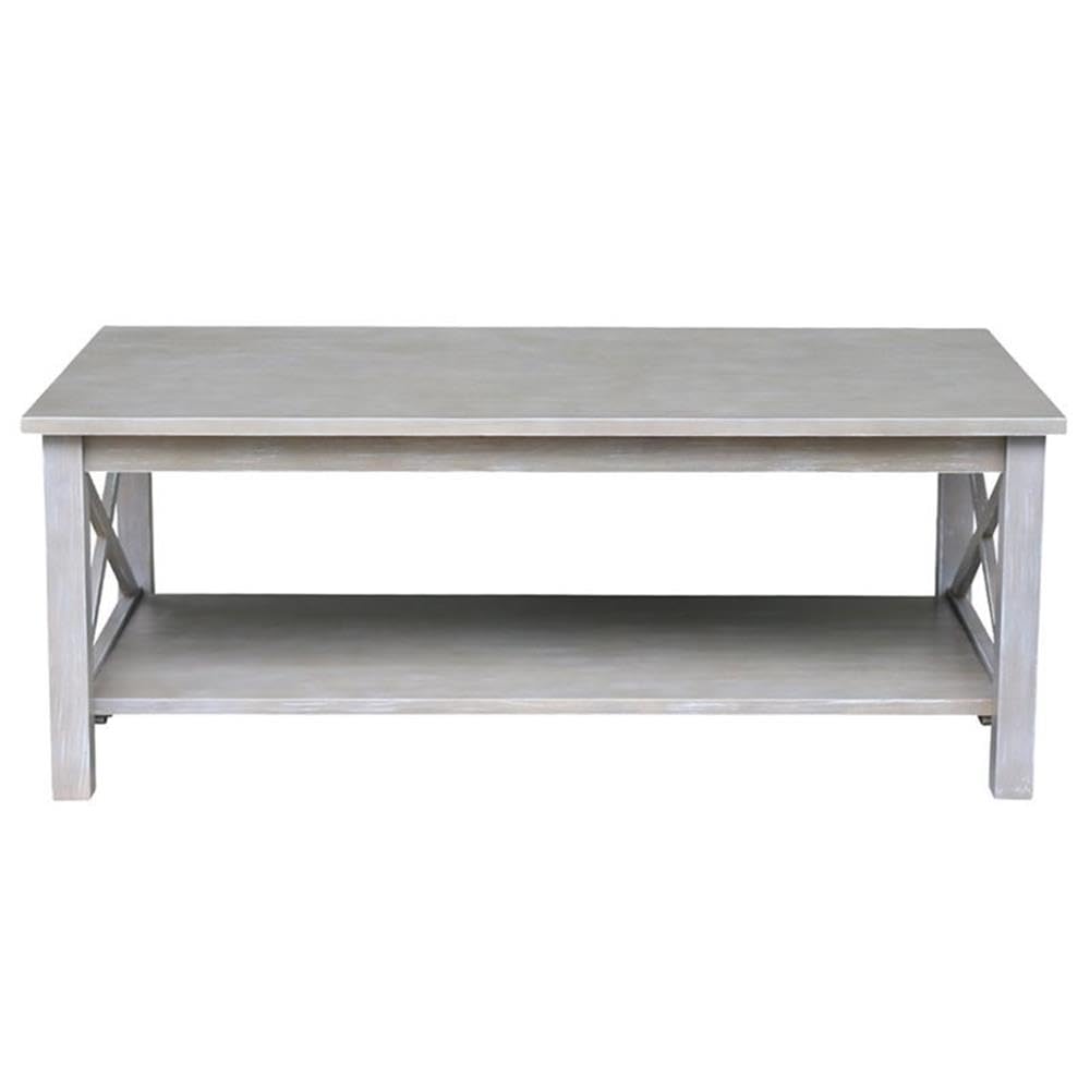 International Concepts Hampton Coffee Table, Washed Gray Taupe