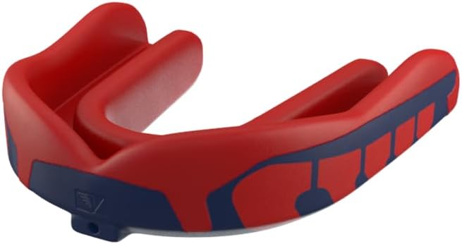 Velocity Champion Youth Mouthguard, 1 Pack, Royal & Red - for Ages 11 to 18 - Ideal for Lacrosse, Football, Hockey, Basketball, Soccer, Boxing, Martial Arts, Field Hockey, and More
