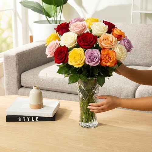 Aquarossa Farms – Mothers Day Flowers for Delivery, Fresh Flowers Bouquet, Handpicked from the Farm, Gift for Mom, Birthday, Anniversary, or Just Because – 24 Fresh Roses