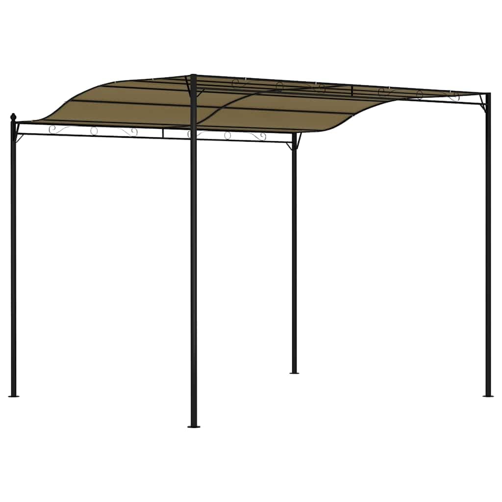 Xhnifbn Taupe 118"x100" Outdoor Gazebo Canopy Steel Frame Polyester Shade for Garden Patio Party UV Block Easy Setup