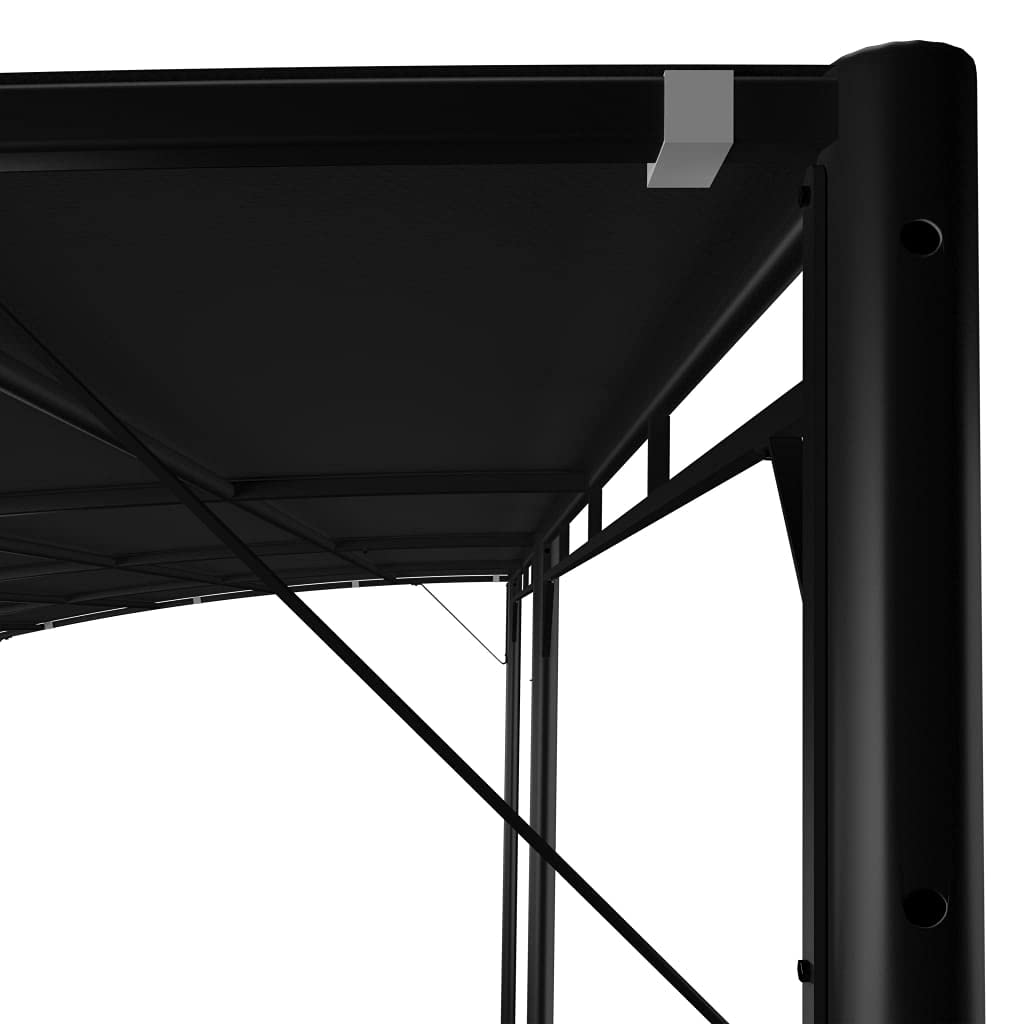 Anthracite Outdoor Sunshade Awning, Powder-Coated Steel Frame, 19.7x9.8 FT Large Rectangular Canopy Tent for Patio, Garden, and Backyard Gatherings Outdoor Structures