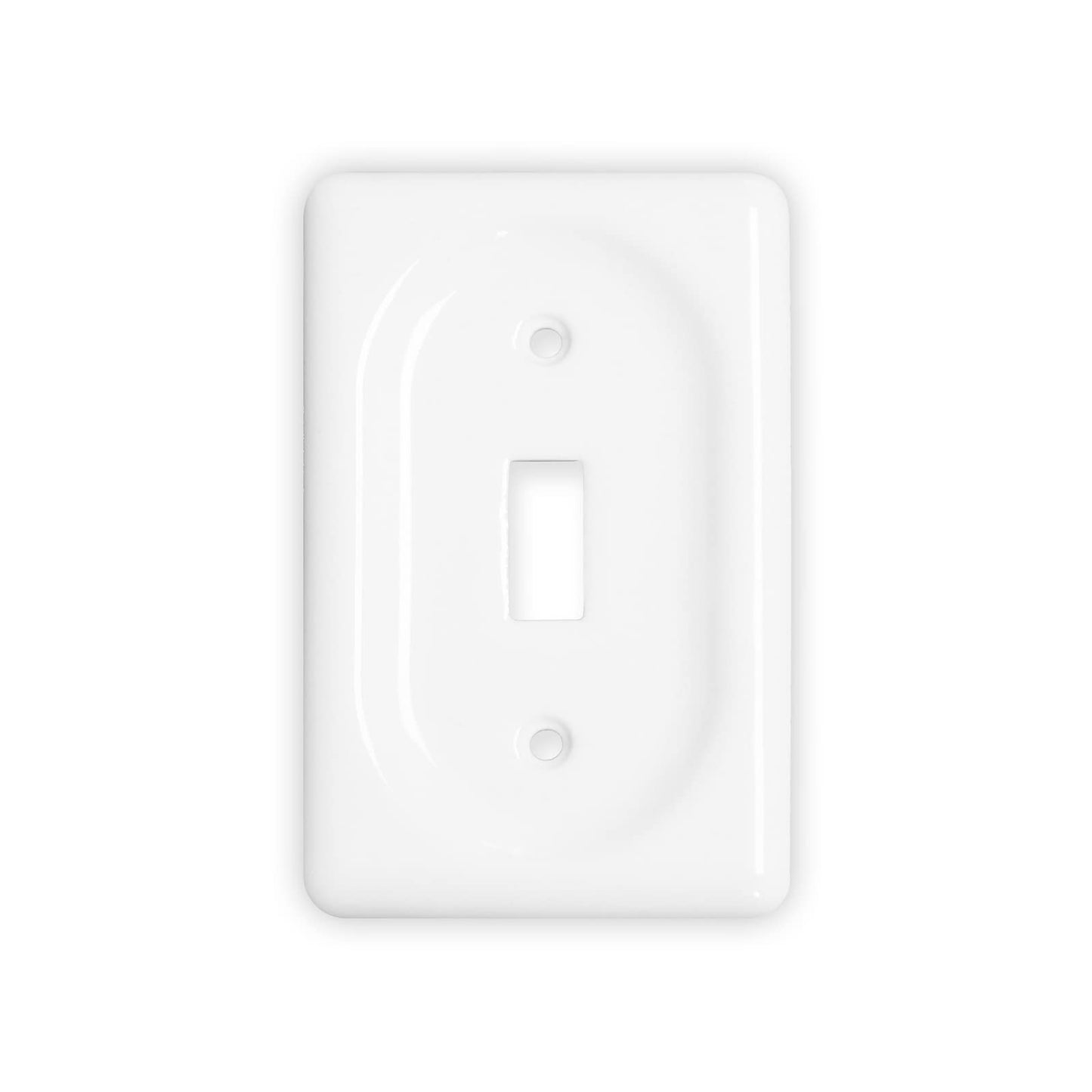 XVQ Ceramic Switch Plates Outlet Covers Switch Plate Cover White (Single Toggle)