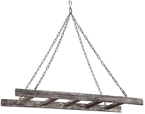 BARNWOODUSA Rustic Decorative Ladder - 100% Upcycled Wood (48" x 12" x 1.5", Rustic Red)