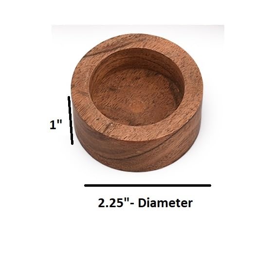 NIRMAN Acacia Wood Tealight Candle Holder for Wedding, Party, Birthday, Holiday, Home Decoration (2.25" x 2.25" x 1"), (Set of 12)