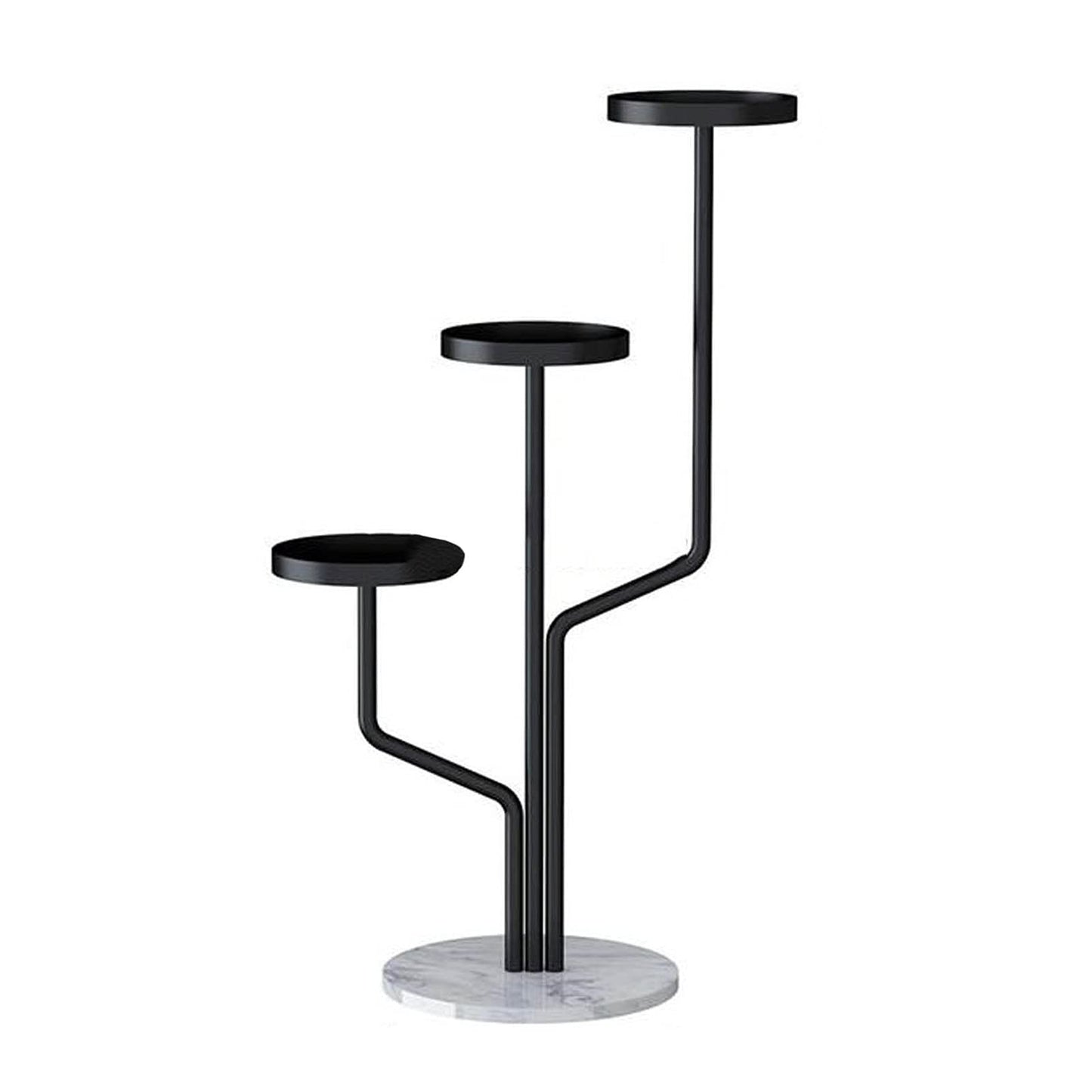 Plant Shelf Flower Stand Balcony Indoor Floor-Standing Flower Pot Stand Removable Succulent Rack Wrought Iron Simple Living Room Plant Shelf Flower St (Black 100cm)