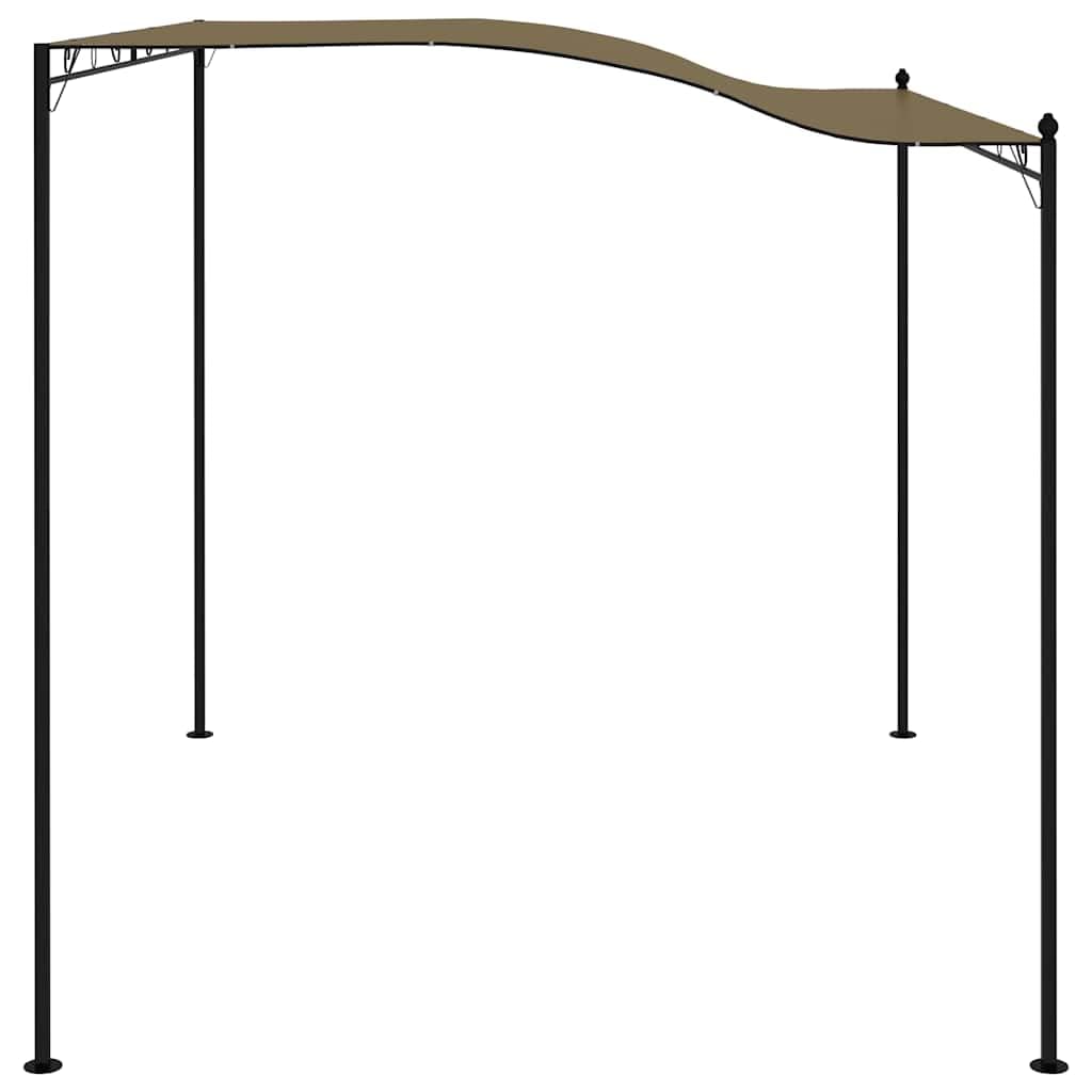 Xhnifbn Taupe 118"x100" Outdoor Gazebo Canopy Steel Frame Polyester Shade for Garden Patio Party UV Block Easy Setup
